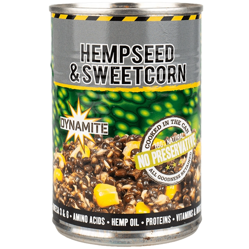 Dynamite Baits Frenzied Hempseed & Sweetcorn Can 350g